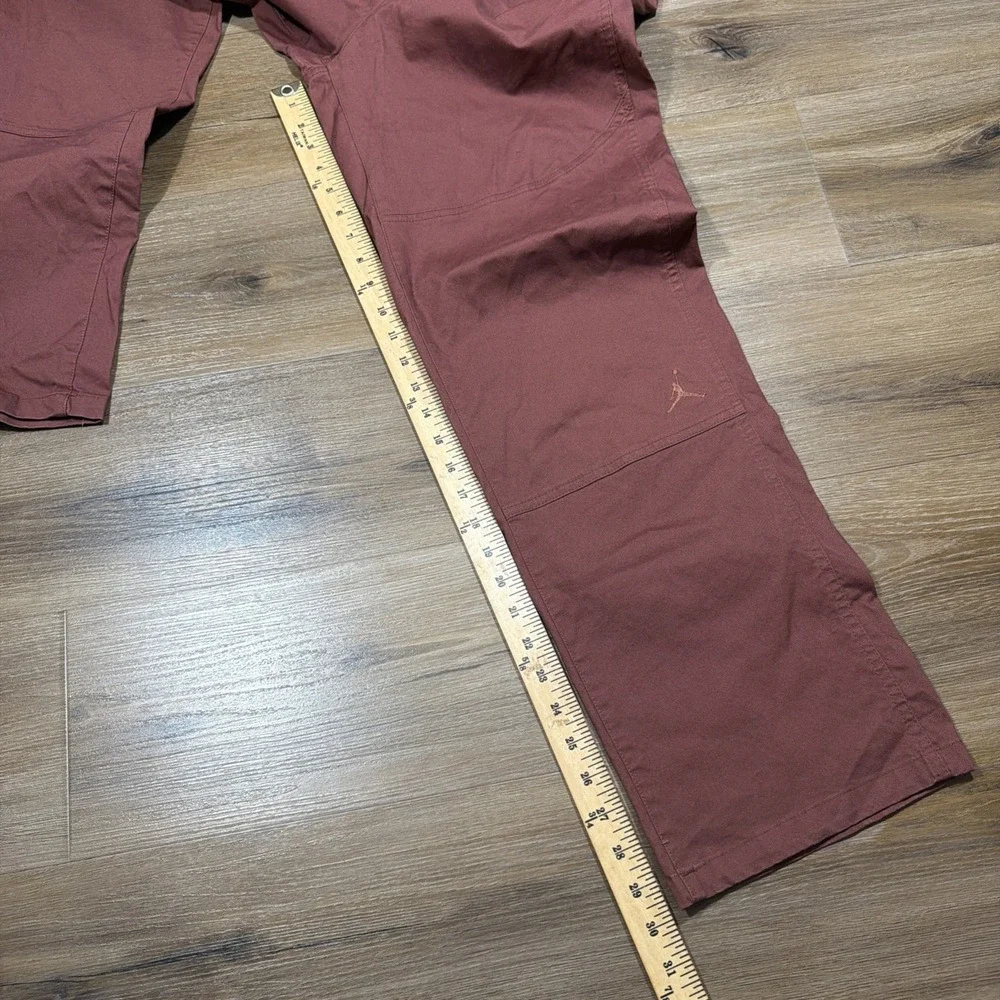 Nike Air Jordan Double Knee Pants Men's SMALL Burgundy Red Skate Baggy 30